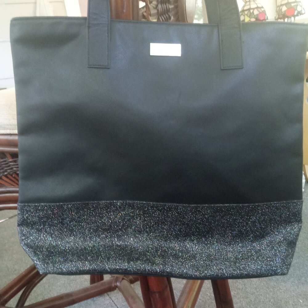 Jimmy Choo Parfums Navy Blue Tote with Glittered bottom